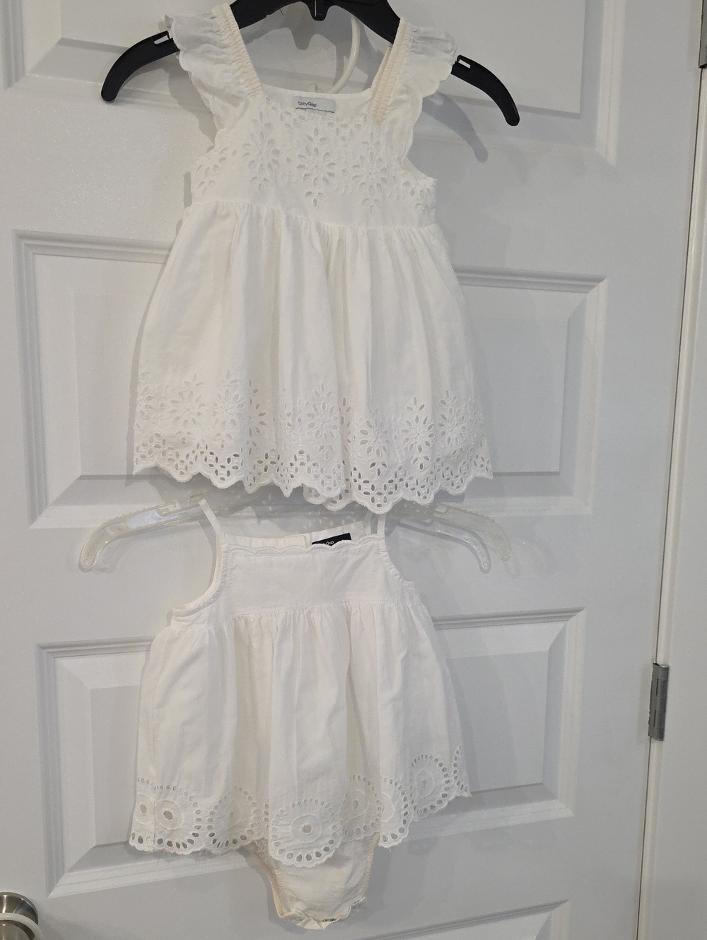 Baby GAP White Eyelet Cotton Sundress + Onsie Dress